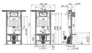 Инсталляция для унитаза ALCAPLAST AM102/1120V с возможностью вентиляции для сухой установки