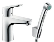 Смеситель Hansgrohe Focus 31927000 для умывальника, с гиг.душем сливной клапан Push-Open 1 1/4",хром