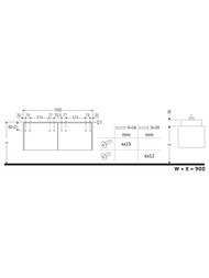 ����� ��� �������� ������ Duravit XSquare 1600�400�548 ���������, 2 ��., ������� ���.  XS4904R4343