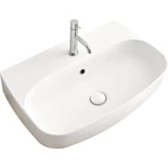 Раковина подвесная Kerasan Nolita 534201*1 700х450х150 с отверстием под сместель, белый глянец