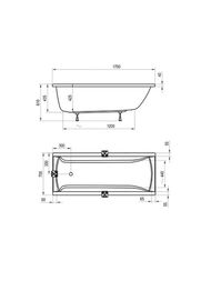 ����� ��������� RAVAK SET CLASSIC 170�70, �������� ����� 70508043