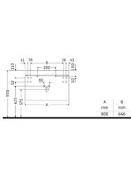 ����� � ������������ Duravit L-Cube 800�500�480 2 �����, 1 ���. ��� ����., ����� ������ LC6927O2222