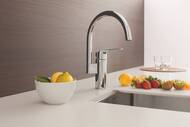 Смеситель Grohe Eurosmart 33202003 для кухни, высокий С-образный излив, однорычажный, цвет: хром