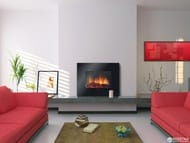 Камин электрический ELECTROLUX EFP/W-1100ULS (520х660х92), 0,9/1,8кВт, настенный,черн., с пультом Д
