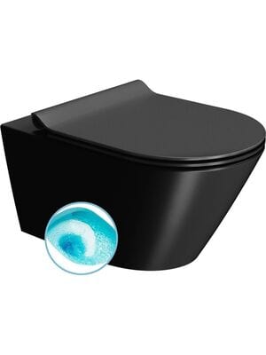 Унитаз подвесной GSI KUBE X (550х360мм), безободковый, система смыва 