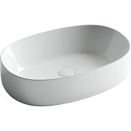 Раковина накладная Ceramicanova Element 540х350х145 овальная, без перелива, цвет: белый CN5023