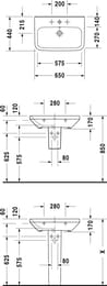 ���������� DURAVIT DURASTYLE 650�440�170, 3 ���. ��� ����., ������� 2319650030
