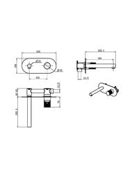 Смеситель Boheme Stick 125-MG.3 для раковины, встраиваемый, однозахватный, ручка:linea, золото мат — изображение 2