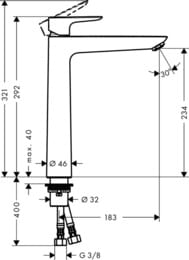 ��������� Hansgrohe Talis E 71717700 ��� �������� 240��, ��� �������� �/��, ����� �������