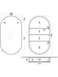 ���������� ���� Cielo CATINI (900�500�120) ��������, � �������� �����, ���� Ninfea CASPCO NI