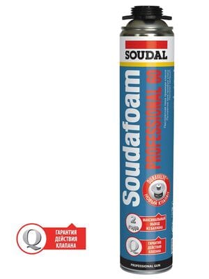 Пена монтажная SOUDAL Professional 60 пистолетная, 750мл., арт.113985