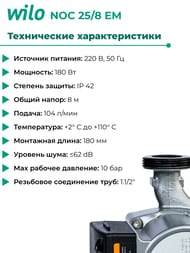   Native by WILO NOC 25/8 EM  ,  2478478