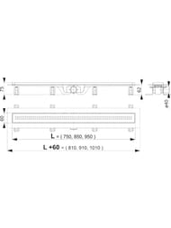 Душевой лоток Alcaplast APZ9-550М c сифоном L=550мм Н=62мм пластик, с перфор.решеткой