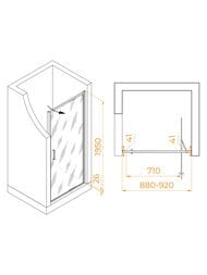 ������� ����� RGW Stilvoll SV-05 (900�1950) ���������, Clean-Mat ������ 8 ��, ���� 70320509-201