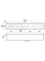 ����� ��� ������ Omoikiri DRY-01-GM (1240�200�200) ������������, ��� �������,��������� ����� 4999107