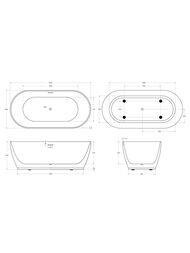 ����� ��������� BelBagno BB413-1700-800-MATT 1700x800x610 ���������������, ��������,  �����