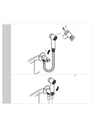 Шланговое подключение Grohe Sena 26333000 с держателем-запорным клапаном для гиг.душа, хром