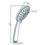 ������ ��� AM.PM Spirit D=110 ��, 5 �������, ������� Rub&Clean, ����: ���� F0270064