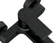 Смеситель для ванны/душа Cersanit BRASKO BLACK 63108 настенный, однорычажный, черный
