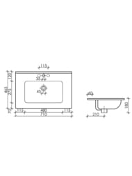 �������� ��������� Ceramicanova Element 710�465�180 1 ���.��� ���������, ������ ������� CN7007MB