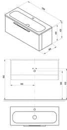 ����� ��� ���������� RAVAK Ring 1000 (1000�380�420) ����� X000000770