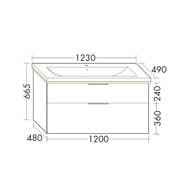 ����� � ��������� Burgbad Eqio 1230�490�665 ���������, 2 �����, LED, ������� SEZA123F2012C0001