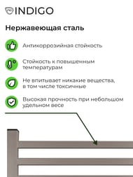 Полотенцесушитель Indigo Attic б/п 800х500 (таймер,скр.монт.унив.подк) бежевый LСLATCE80-50ABERt — изображение 6