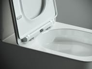 Унитаз-компакт Ceramicanova CUBIC без ободка 840х380х640 сиденье микролифт, белый CN1803-B+CN1803-T