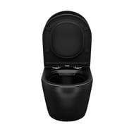 Унитаз подвесной IDDIS Blanco BLAR3BMi25 безободковый, тонкое сиденье SoftClose EasyFix, черный ма