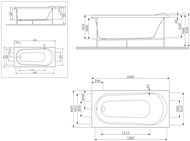 Панель фронтальная для ванны AM.PM Joy/Spirit (1700х700) W85A-170-070W-P