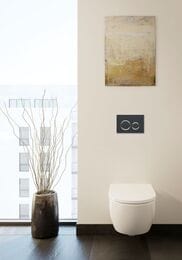 Инсталляция Geberit Duofix белая клавиша+Унитаз iCon без ободка+Сиденье Slim микролифт 500.300.01.I