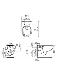 �������� ����������� ROCA+������ ROCA Victoria Rimless+������� ������ � ����������� 893105010