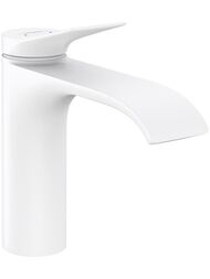 Смеситель Hansgrohe Vivenis 75020700 для раковины, однорычажный, 110, сливной гарнитур, мат.белый — миниатюра 1