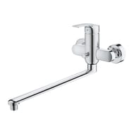 Смеситель для ванны Grohe EuroSmart поворотный излив, вынос 400 мм, однозахватный, хром 23992003