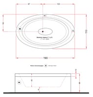����� Gruppo Treesse Dream 190 V8391 1900�1100�660 CrystalTech, ���������������, ������, ����