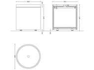 ������� ��� Cielo Otto Tondo 400�400�430��, �� 4-� ���������, �������� LivingTec, arenaria ELOT AN