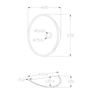 �������� ��������� ABBER Kristall 535x425x150 ��������, ���������� AT2812Opal