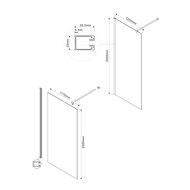 ������� ����������� Vincea Walk in 1200x2000 VSW-1H120CL   x���