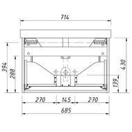 ����� ��� �������� Caprigo Ponza-A 70 (714�472�465) ���������, ���� Bianco, 1 ���� 13511-�231