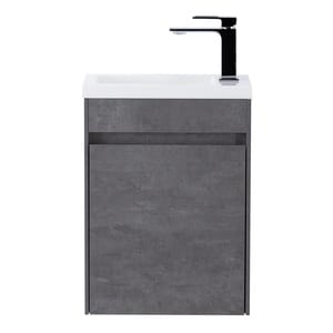 Тумба под раковину BelBagno PIETRA MINI (400х220х550) левая, Stucco Cemento MINI-400-1A-SO-SCM-L