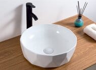 Раковина накладная BelBagno (410x410x135) круглая, без отверстия под смеситель, белая BB1409