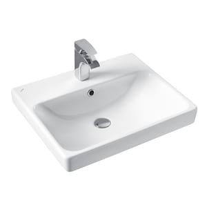 Раковина AQUATON Адриана 55 1WH501620 550x450x170 накладная, перелив, отв. под смеситель, белый