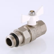 Кран с американкой 1/2"ВН VALTEC BASE белая бабочка, с доп. уплотнением, VT.227.NRW.04