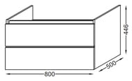 ����� ��� ���������� Jacob Delafon PARALLEL EB1702-E10 (800�500�450) 2 �����, ���������� ���