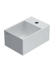 Раковина Globo T-EDGE B6R30BI 300х200х140 подвесная, отверстие под смеситель, крепеж, белая — миниатюра 1
