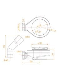 ����� RGW S-16-1 ��� ��������, ��������������� ������, ���������� 40/50 ��, ���� 442416100-01