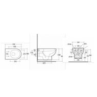 Унитаз KERAMA MARAZZI BUONGIORNO PRO подвесной, 360х550х330, белый глянцевый BG.Pro.wc.02