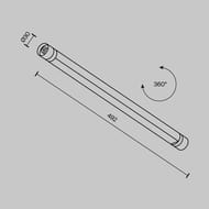 ���������� Maytoni Basis (�����) C147CL-L500-12W3K-B ��� ������� ��������� Shelf 3000� 12�� 100�, IP20, ������