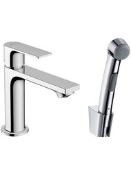 Смеситель для раковины Hansgrohe Rebris E 72216000 однозахватный, с гигиеническим душем, хром — миниатюра 1