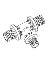 #Тройник REHAU RAUTITAN PX, 40x32х32, переходной, пластик, арт.11600921001